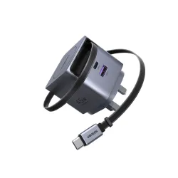 Ugreen Nexode Pro X614 (65823) 45W GaN USB & USB-C Gray Fast Charger With Cable