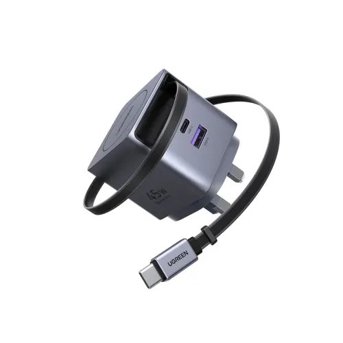 Ugreen Nexode Pro X614 (65823) 45W GaN USB & USB-C Gray Fast Charger With Cable