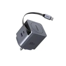 Ugreen Nexode Pro X615 (65826) 65W GaN USB & USB-C Gray Fast Charger With Cable