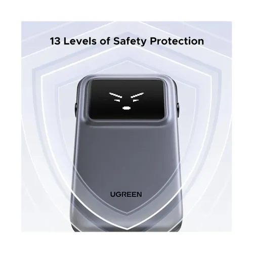 Ugreen PB511 (35603B) Single Cable 10000mAh Black 30W Power Bank with Digital Display