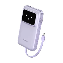 Ugreen PB511 (35604B) Single Cable 10000mAh Purple 30W Power Bank with Digital Display