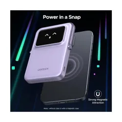 Ugreen PB571 (35606) Uno 5000mAh Purple 20W Magnetic Wireless Charging Power Bank
