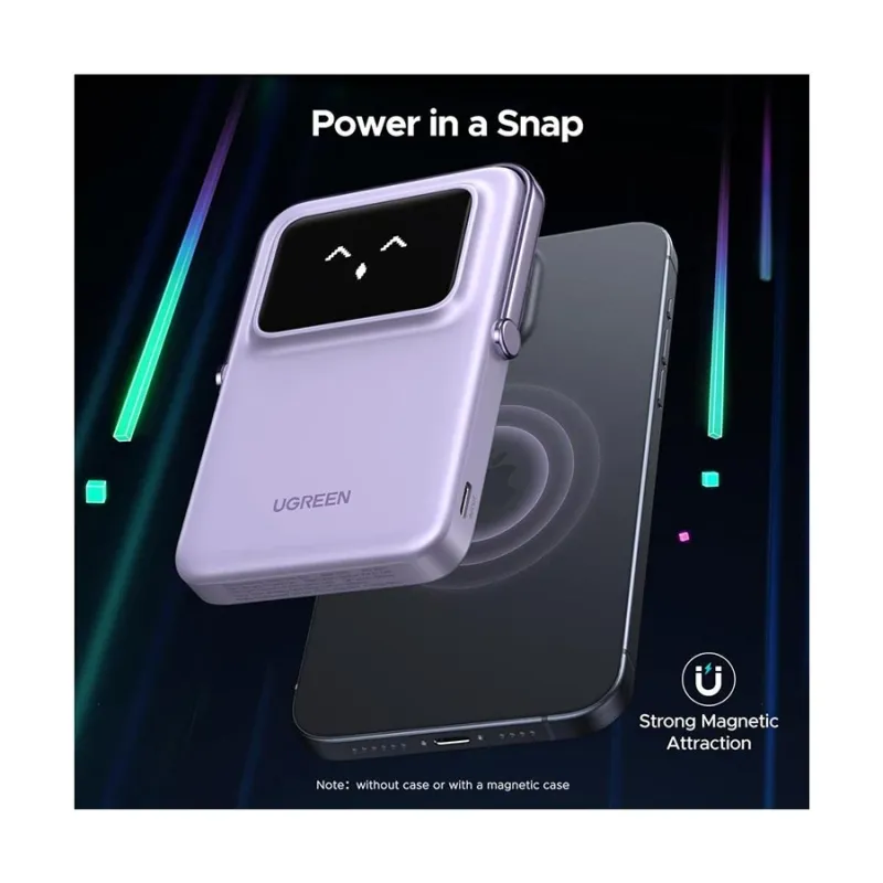 Ugreen PB571 (35606) Uno 5000mAh Purple 20W Magnetic Wireless Charging Power Bank