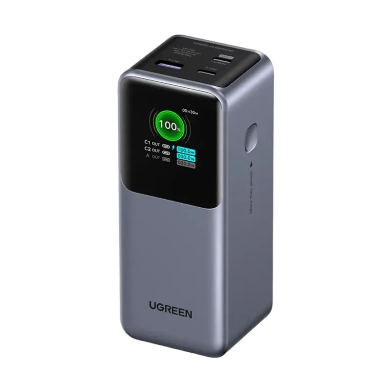 Ugreen PB721 (35524B) Gray 20000mAh 130W Fast Charging Power Bank with Digital Display