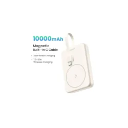 Ugreen PB760 (35341) 10000mAh Beige 20W Magnetic Wireless Charging Power Bank