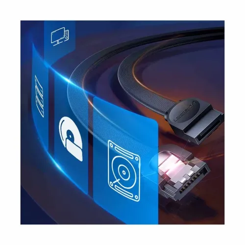 UGREEN US217 (30796) Sata Male to Male 0.5 Meter Black Data Cable