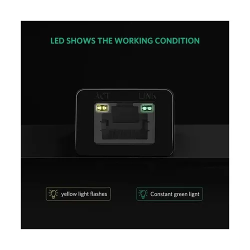 UGREEN US236 (50307) Type-C Male to LAN Female Black Converter