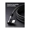 UGREEN US334 (70643) USB Type-C Male to Male, 1 Meter, Black Charging & Data Cable
