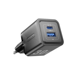 VENTION FEQB0-EU 30W 2-Port USB (C + A) GaN Charger - EU-Plug Black