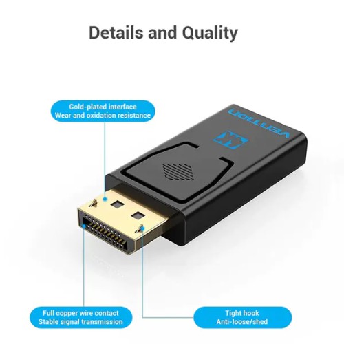 VENTION HBMB0 DisplayPort Male to HDMI Female Adapter