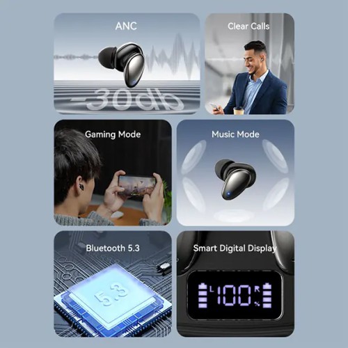 VENTION Tiny T13 (NBNB0) ANC True Wireless Bluetooth Earbuds - Black VENTION Tiny T13 (NBNB0) ANC True Wireless Bluetooth Earbuds - Black