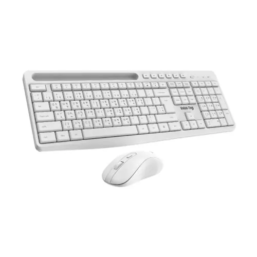 Value Top KMW1096W White Wireless Silent Office Keyboard & Mouse Combo with Bangla