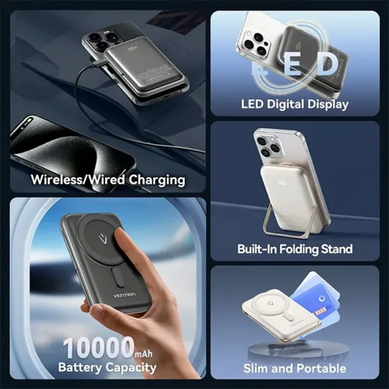 VENTION FHNB0 20W 10000mAh Magnetic Wireless Power Bank VENTION FHNB0 20W 10000mAh Magnetic Wireless Power Bank