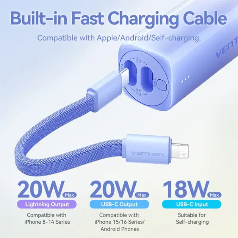 VENTION FHWL0 20W 5000mAh Power Bank VENTION FHWL0 20W 5000mAh Power Bank