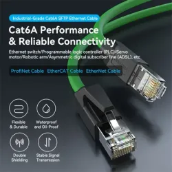 VENTION IBPGG Cat6A SFTP Industrial Flexible Patch Cable - 1.5M