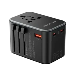 Vention FJDB0 65W 3-Port Universal Travel Adapter