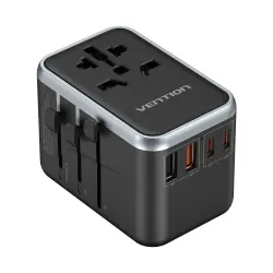 Vention FJFB0 65W 4-Port Universal Travel Adapter