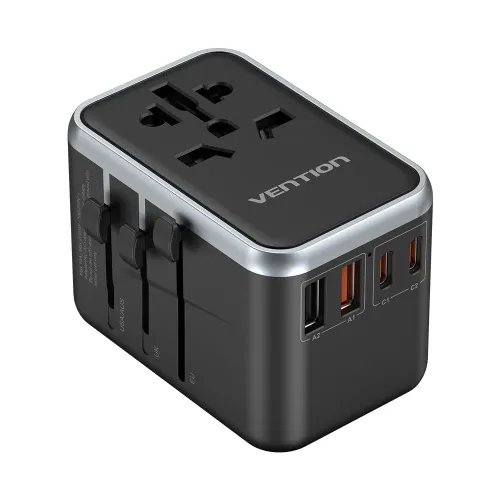 Vention FJFB0 65W 4-Port Universal Travel Adapter