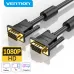VENTION DAEBG VGA(3+6) Male to Male Cable with ferrite cores 1.5M Black 