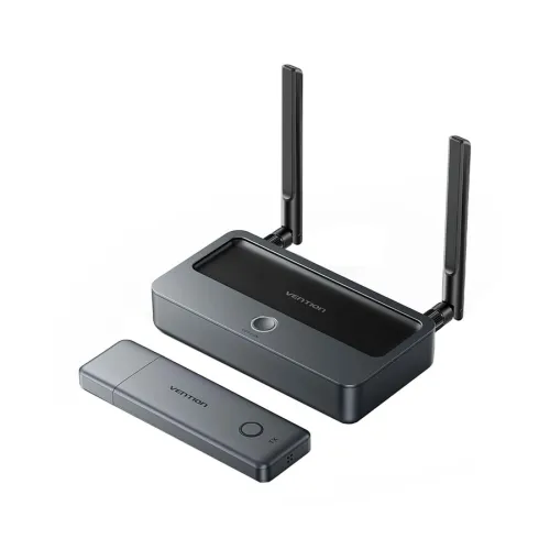 Vention ADTH0 HDMI Male to HDMI, VGA, USB-C & 3.5mm (TRS) Female Gray Wireless Extender