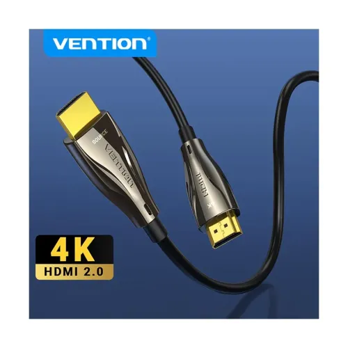 VENTION ALSBV 4K Fiber Optic HDMI Male to Male Cable 40M Black Zinc Alloy Type 
