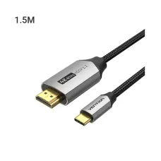 Vention CRBBG USB-C To HDMI Cotton Braided Cable - 1.5M