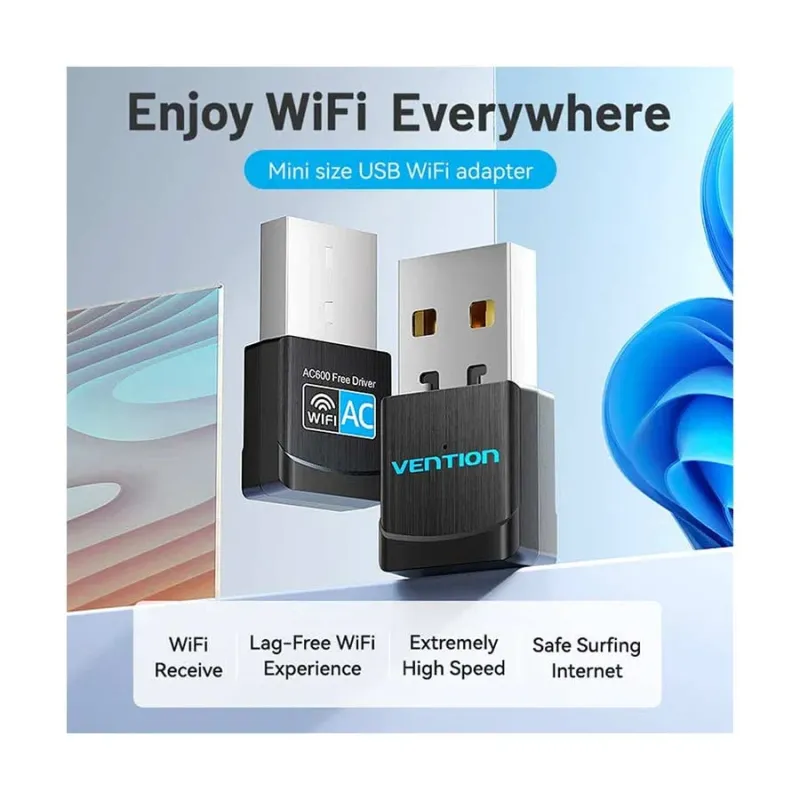 Vention KDSB0 600Mbps Dual Band Wi-Fi USB Adapter