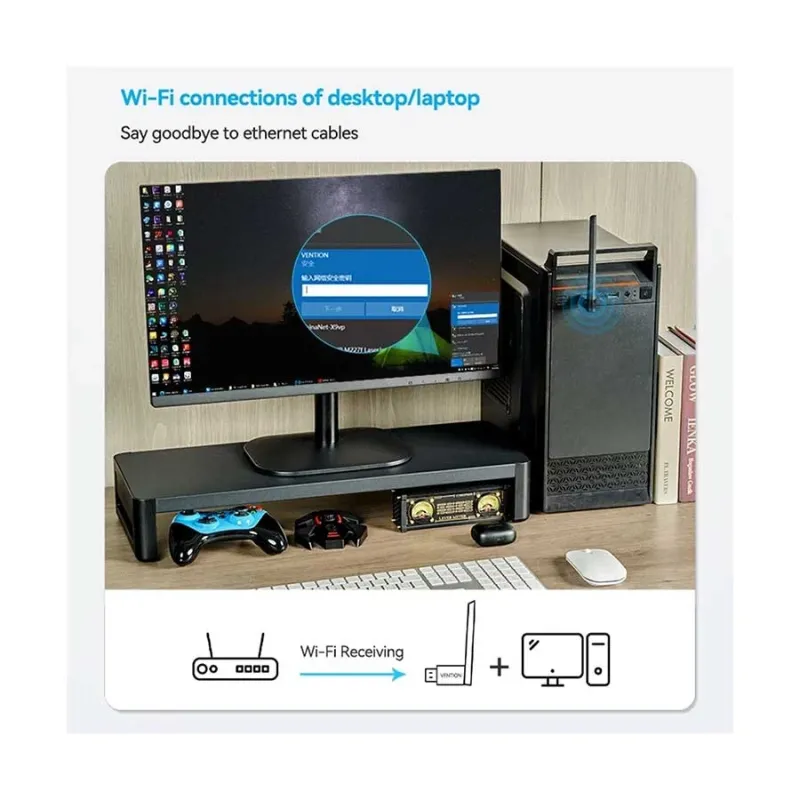 Vention KDUB0 650Mbps Dual Band Wi-Fi USB Adapter