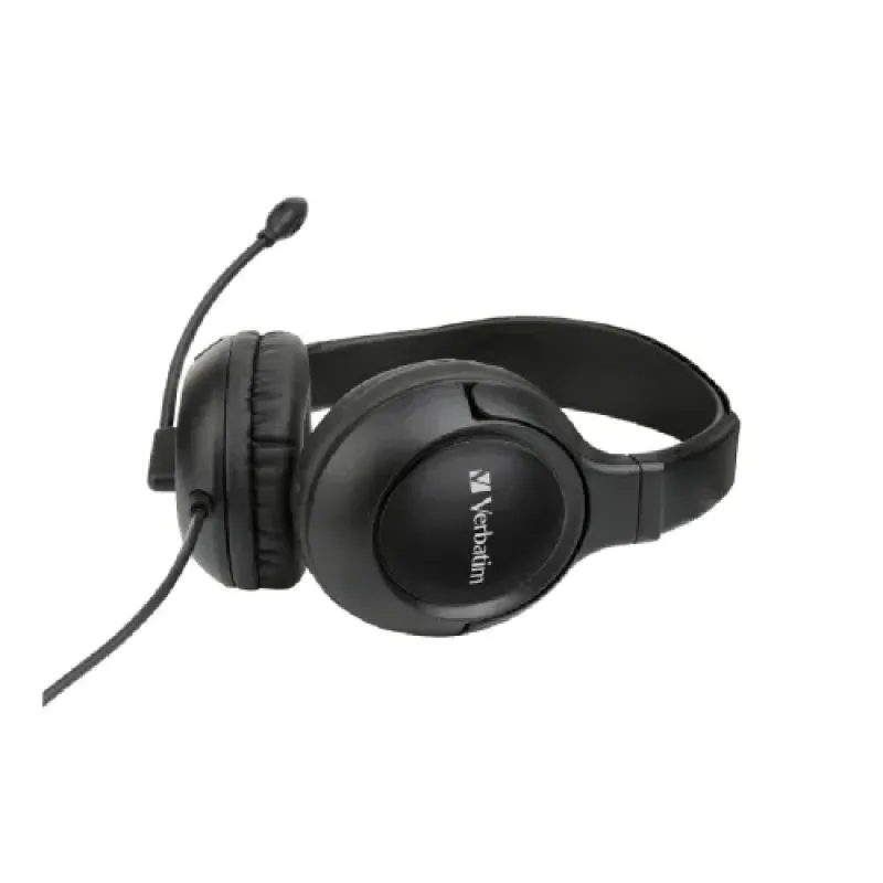 Verbatim Noise Cancelling 3.5mm Headset with Boom Mic