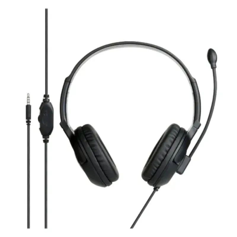 Verbatim Noise Cancelling 3.5mm Headset with Boom Mic