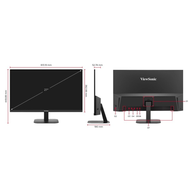 Viewsonic VA2708-2K-MHD 27" 2K QHD 100Hz IPS Monitor