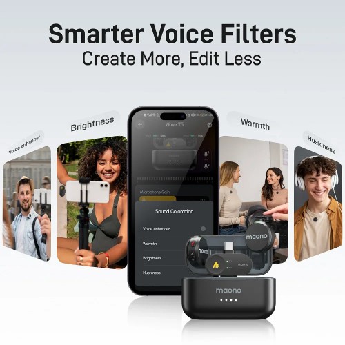 Maono Wave T5 Wireless Lavalier Microphone Maono Wave T5 Wireless Lavalier Microphone