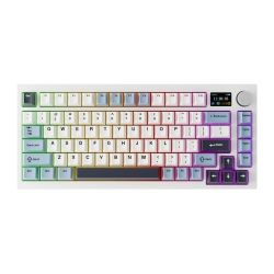 Tecware Tri-Tone PBT Keycaps For 81 Keys Mechanical Keyboard - White Sapphire