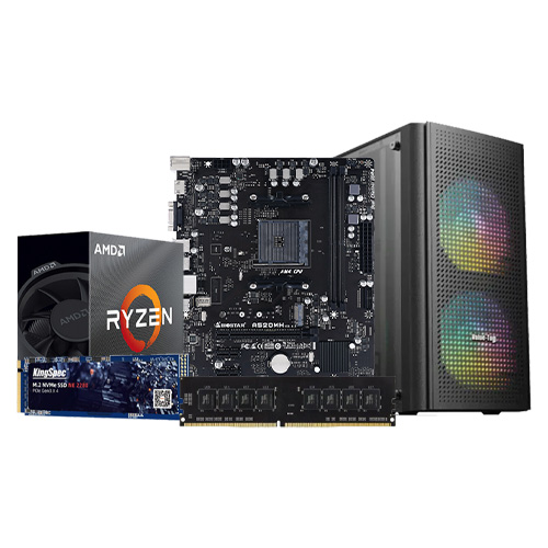 BIOSTAR A520MH With AMD Ryzen 5 4600G PC Build