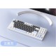 XINMENG M87 PRO Wired ICE BLUE BACKLIT Gasket Mounted Hotswappable Mechanical Keyboard