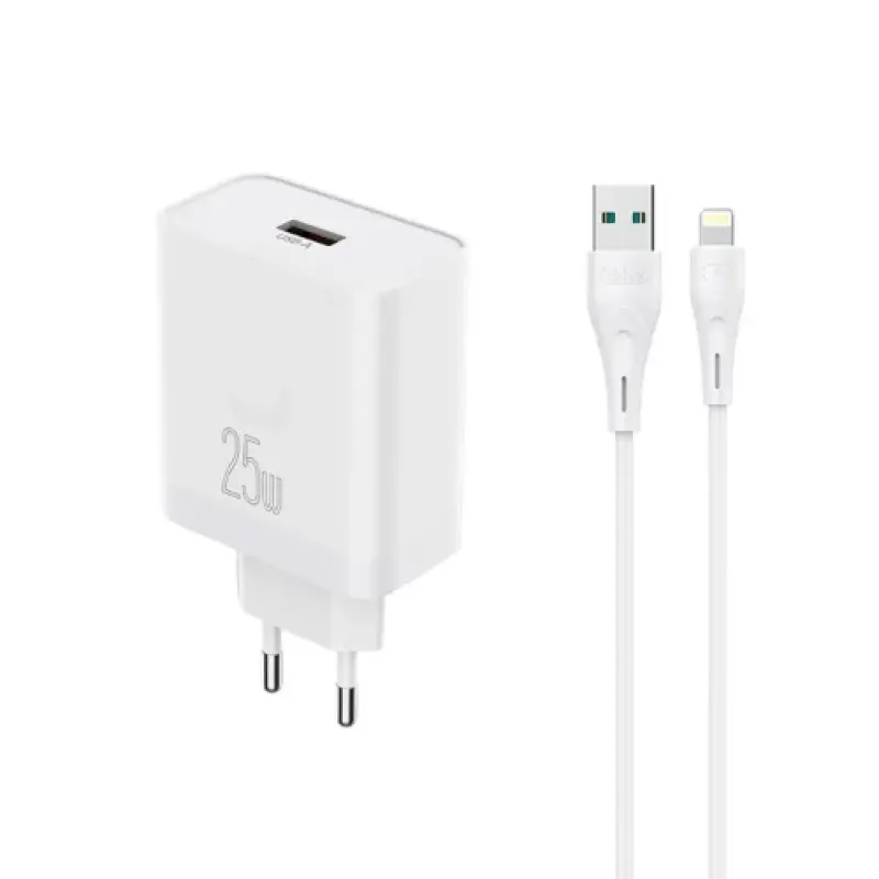 Yison Celebrat C-H8-EU 25W Charger Adapter with Lightning Cable