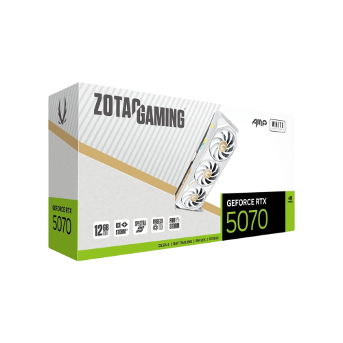 ZOTAC GAMING GeForce RTX 5070 AMP White Edition 12GB GDDR7 Graphics Card ZOTAC GAMING GeForce RTX 5070 AMP White Edition 12GB GDDR7 Graphics Card
