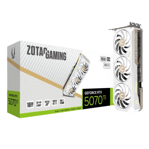 ZOTAC GAMING GeForce RTX 5070 Ti SOLID CORE OC White Edition 16GB GDDR7 Graphics Card ZOTAC GAMING GeForce RTX 5070 Ti SOLID CORE OC White Edition 16GB GDDR7 Graphics Card