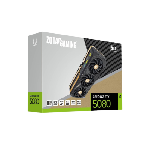 ZOTAC GAMING GeForce RTX 5080 SOLID 16GB GDDR7 Graphics Card ZOTAC GAMING GeForce RTX 5080 SOLID 16GB GDDR7 Graphics Card