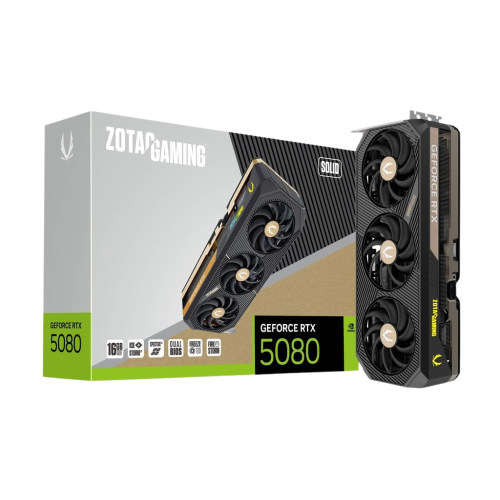 ZOTAC GAMING GeForce RTX 5080 SOLID CORE 16GB GDDR7 Graphics Card ZOTAC GAMING GeForce RTX 5080 SOLID CORE 16GB GDDR7 Graphics Card