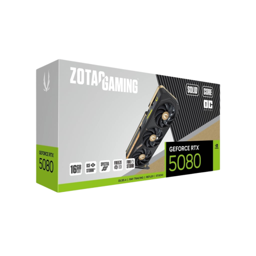 ZOTAC GAMING GeForce RTX 5080 SOLID CORE OC 16GB GDDR7 Graphics Card ZOTAC GAMING GeForce RTX 5080 SOLID CORE OC 16GB GDDR7 Graphics Card