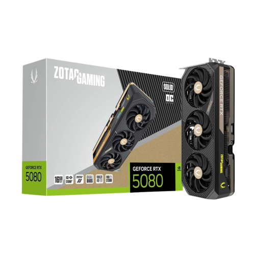 ZOTAC GAMING GeForce RTX 5080 SOLID OC 16GB GDDR7 Graphics Card ZOTAC GAMING GeForce RTX 5080 SOLID OC 16GB GDDR7 Graphics Card