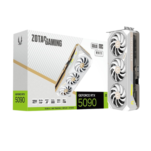 ZOTAC GAMING GeForce RTX 5090 SOLID OC White Edition 32GB GDDR7 Graphics Card ZOTAC GAMING GeForce RTX 5090 SOLID OC White Edition 32GB GDDR7 Graphics Card