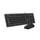 A4tech KK-3330 USB Multimedia Keyboard Mouse Combo Black