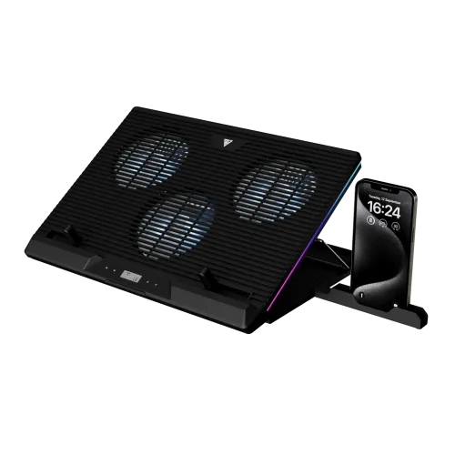 Gamdias AETHER M1 RGB Laptop Cooler With Phone Stand Gamdias AETHER M1 RGB Laptop Cooler With Phone Stand