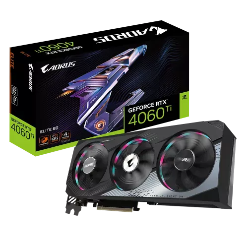 GIGABYTE AORUS GeForce RTX 4060 Ti ELITE 8G GDDR6 Graphics Card