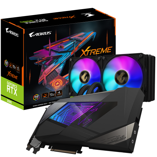 Gigabyte Aorus GeForce RTX 3080 Xtreme WaterForce 10G GDDR6X Graphics Card