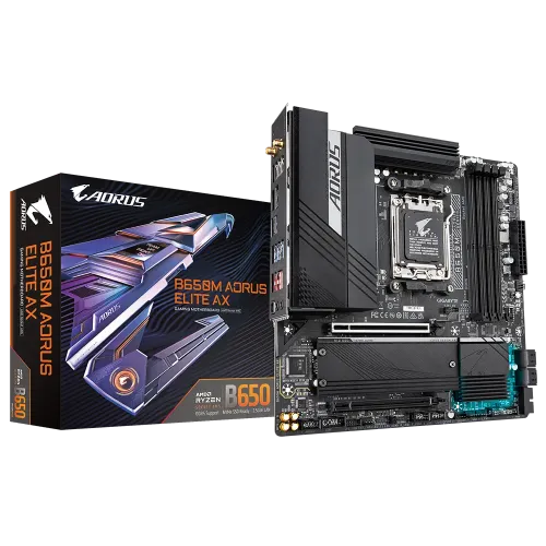 GIGABYTE B650M AORUS ELITE AX DDR5 AMD AM5 Micro-ATX Motherboard