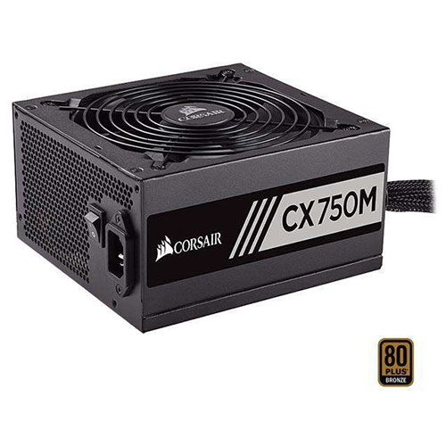 Corsair CX750M 750w 80 Plus Bronze Certified Semi Modular Atx Power Supply