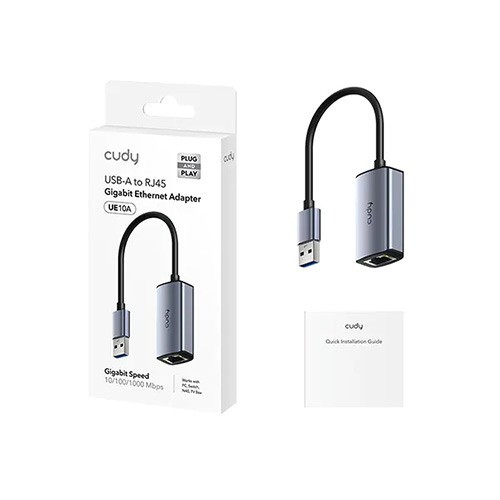 CUDY UE10A USB-A to Gigabit Ethernet Adapter CUDY UE10A USB-A to Gigabit Ethernet Adapter